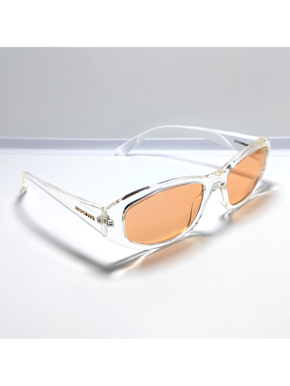 Arnette Lizard Women's Clear Oval Orange Lens Sunglasses 54-18 UV Protection